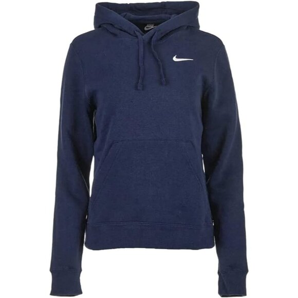 Nike Womens Navy Blue Fleece Hoodie Sweatshirt  Large Granola Girl Streetwear - Picture 4 of 7